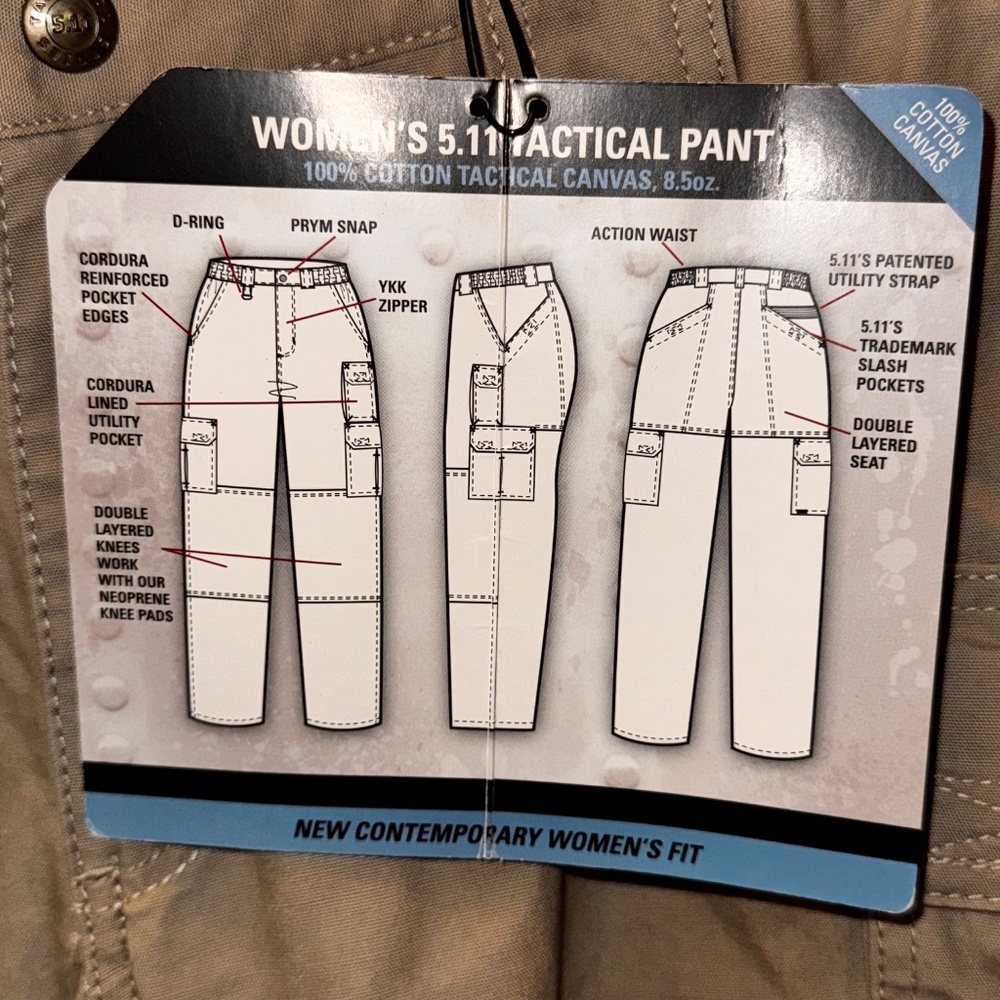 Women's 5.11 Tactical Series sz 16 NWT sz 16 Regular Khaki‎ - Picture 9 of 10